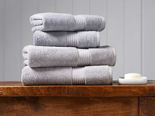christy home supreme hygro towel in silver