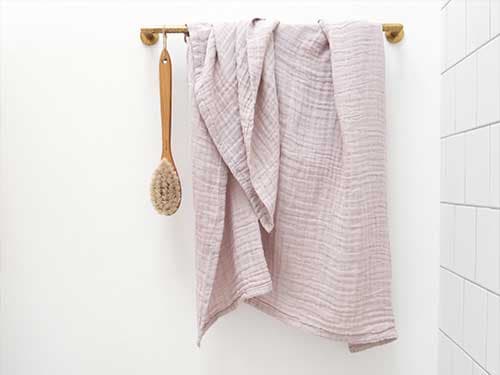 fine bath towel in dusty pink the organic company