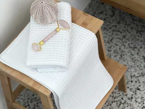 white waffle bath towel from elvang