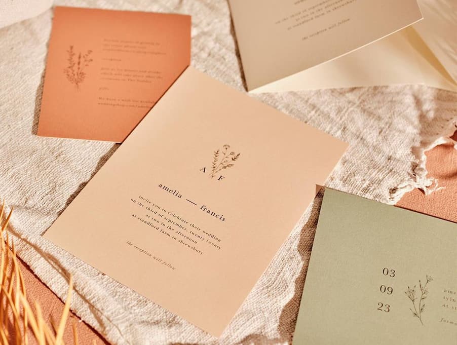papier pastel wedding stationery