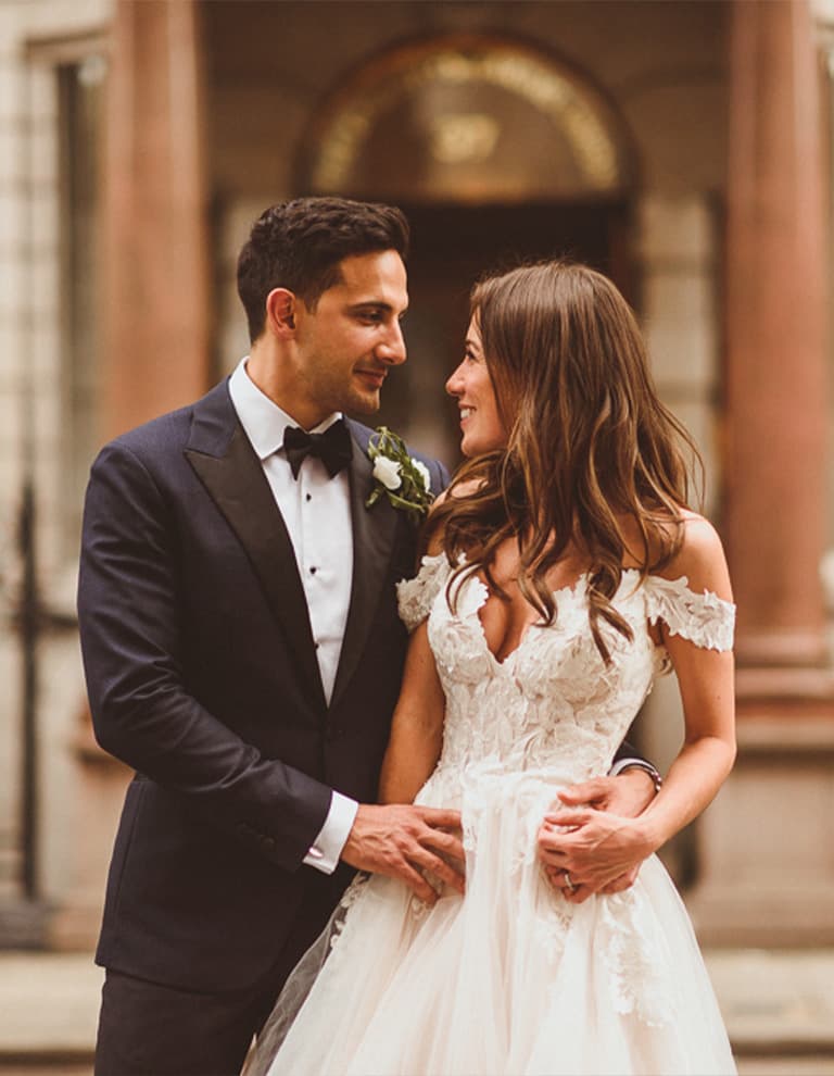 Laura & Anthony embrace