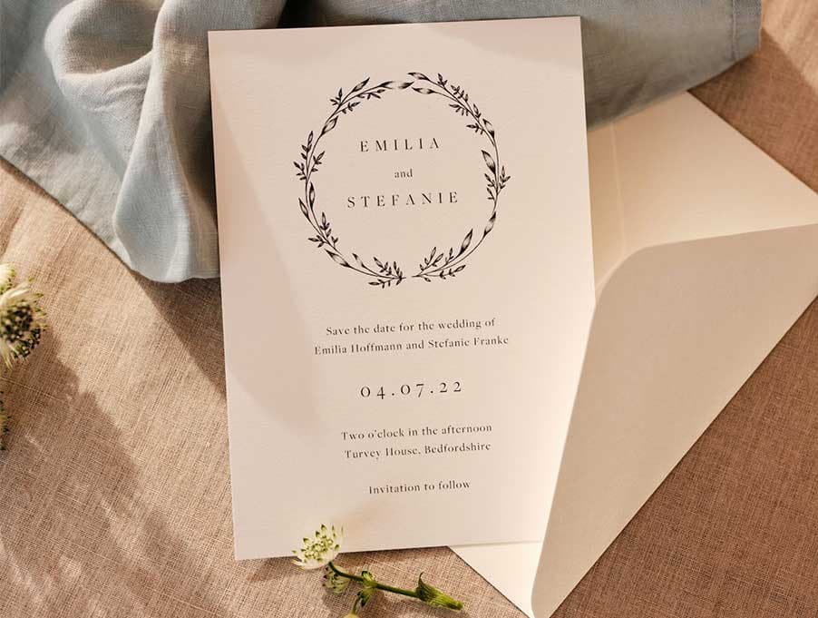 papier wedding invitation suite
