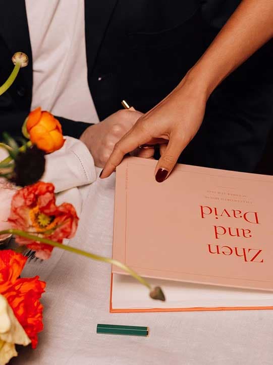 guestbook papier wedding stationery