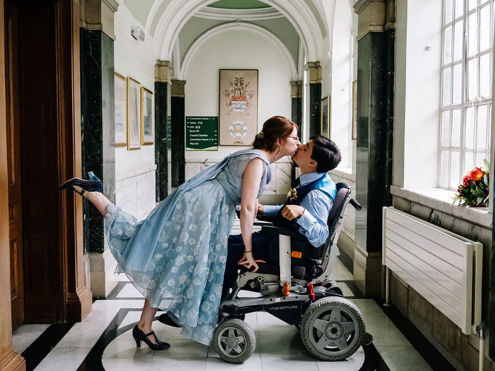 Max and Candy kiss on their wedding day