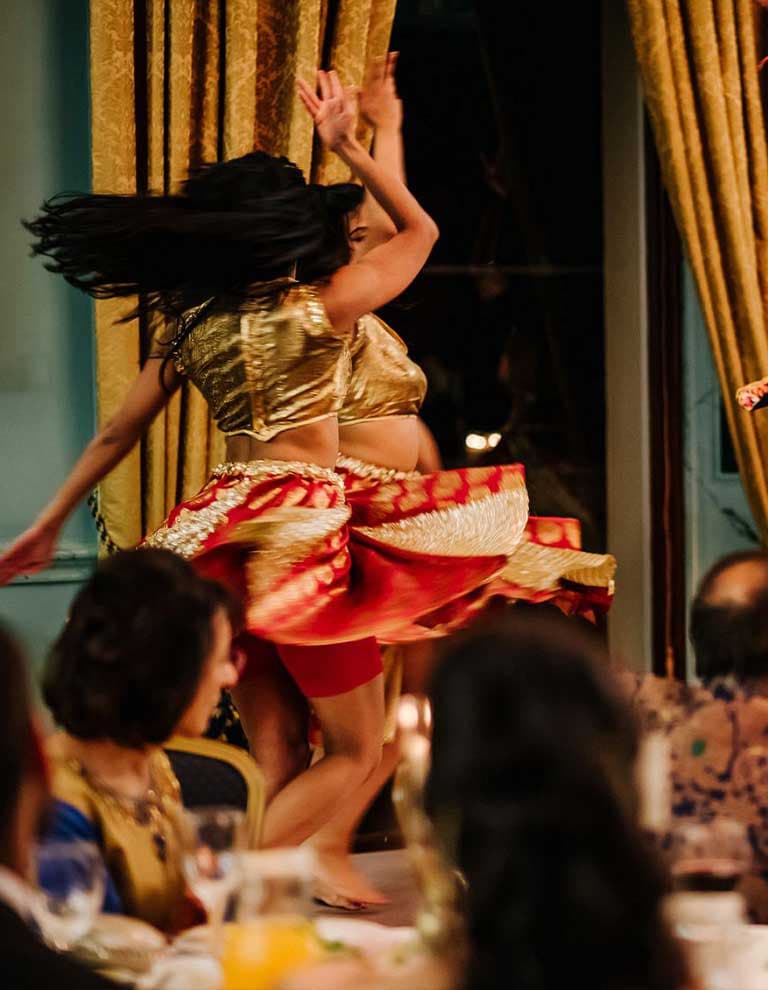 dancing at traditional Indian wedding