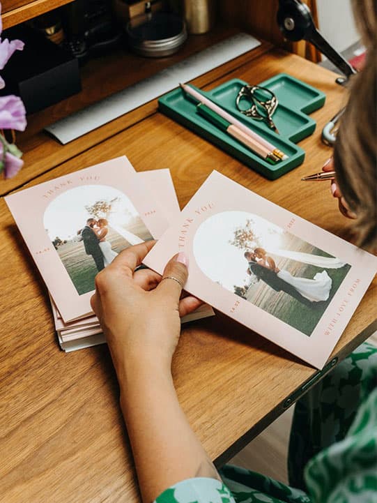 thank you cards papier wedding stationery