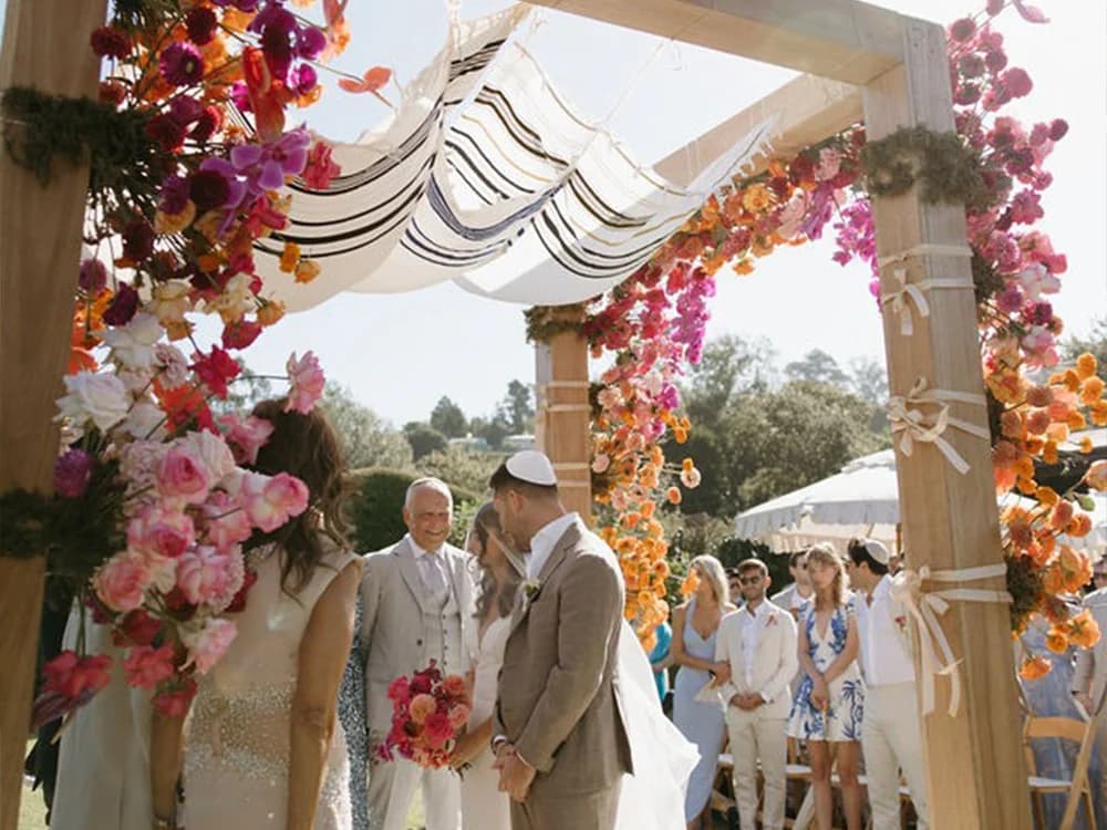 ceremonial wedding flowers for chuppah