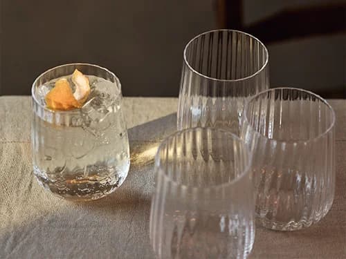Ribbed Set of 4 Ribbed Tumblers, Wren & Wilder