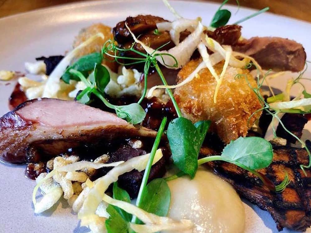 smoked pheasant jerusalem artichoke puree