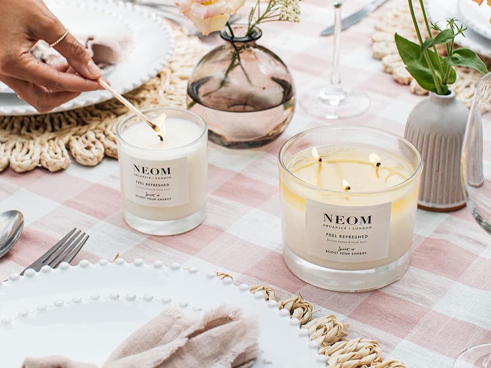 neom organics london feel refreshed 3 wick candle