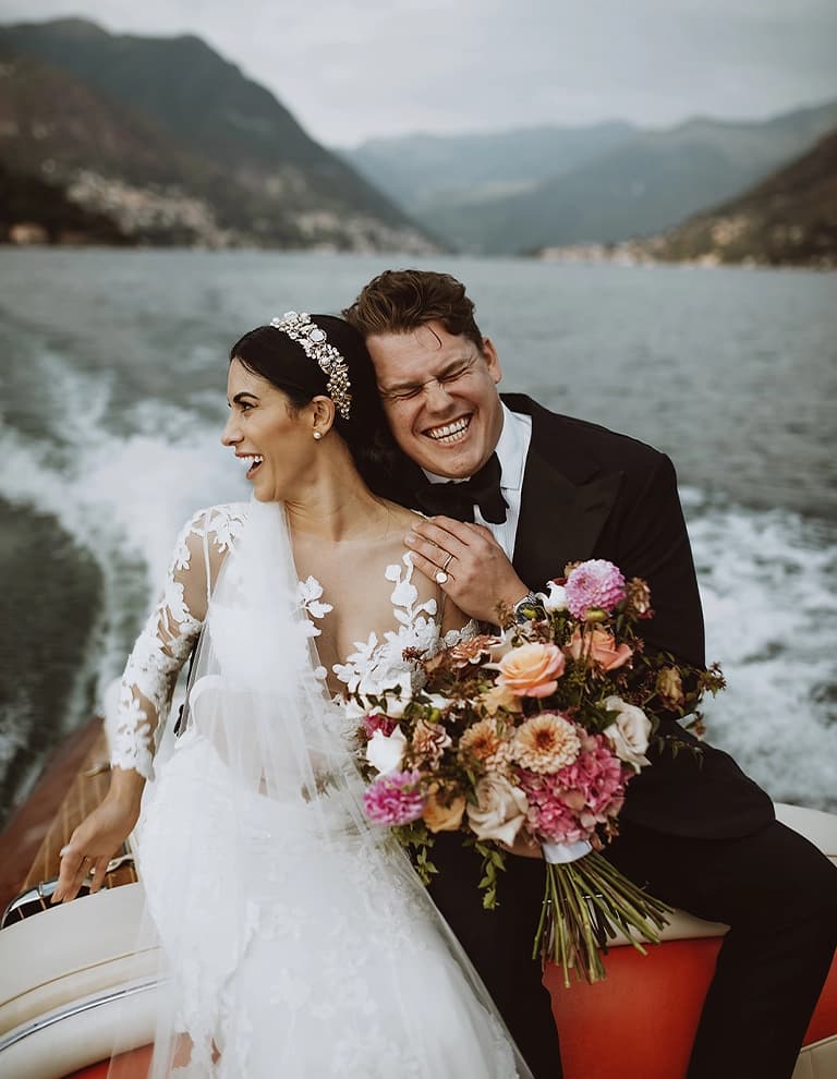 Wedding boat cruise, Lake Como