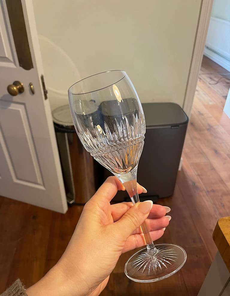 Lismore Diamond Essence White Wine Glasses, Waterford Crystal