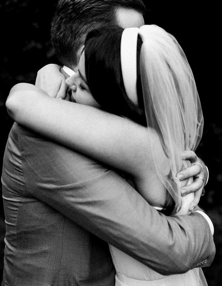 Annabel & Conrad embrace