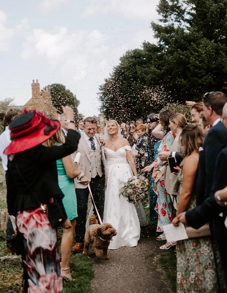 Pip and Michael confetti moment