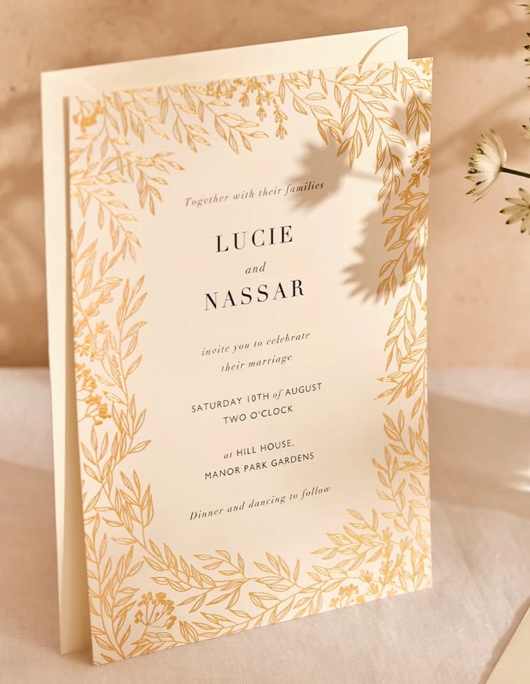 Wedding stationery invitation