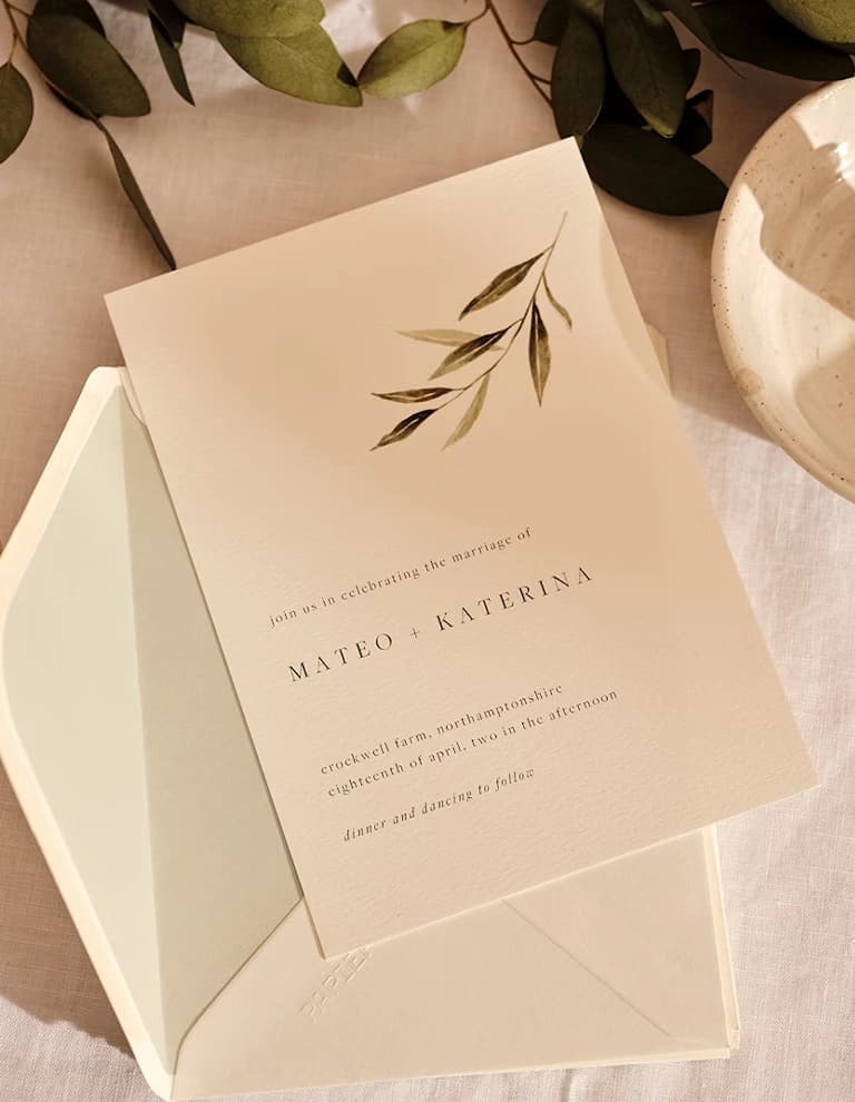 Wedding stationery elegant design