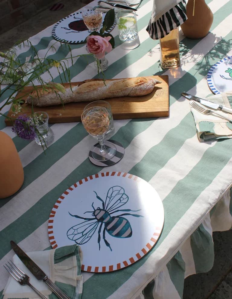 Wide Stripe Tablecloth, Amuse La Bouche