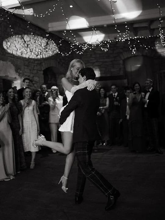Bride and groom dance ceilidh