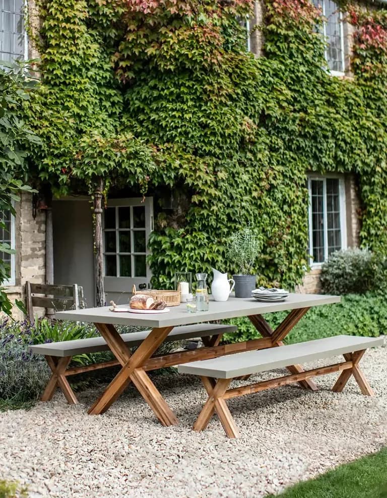 Meg's wedding registry picks, Burford Table & Bench Set from Garden Trading