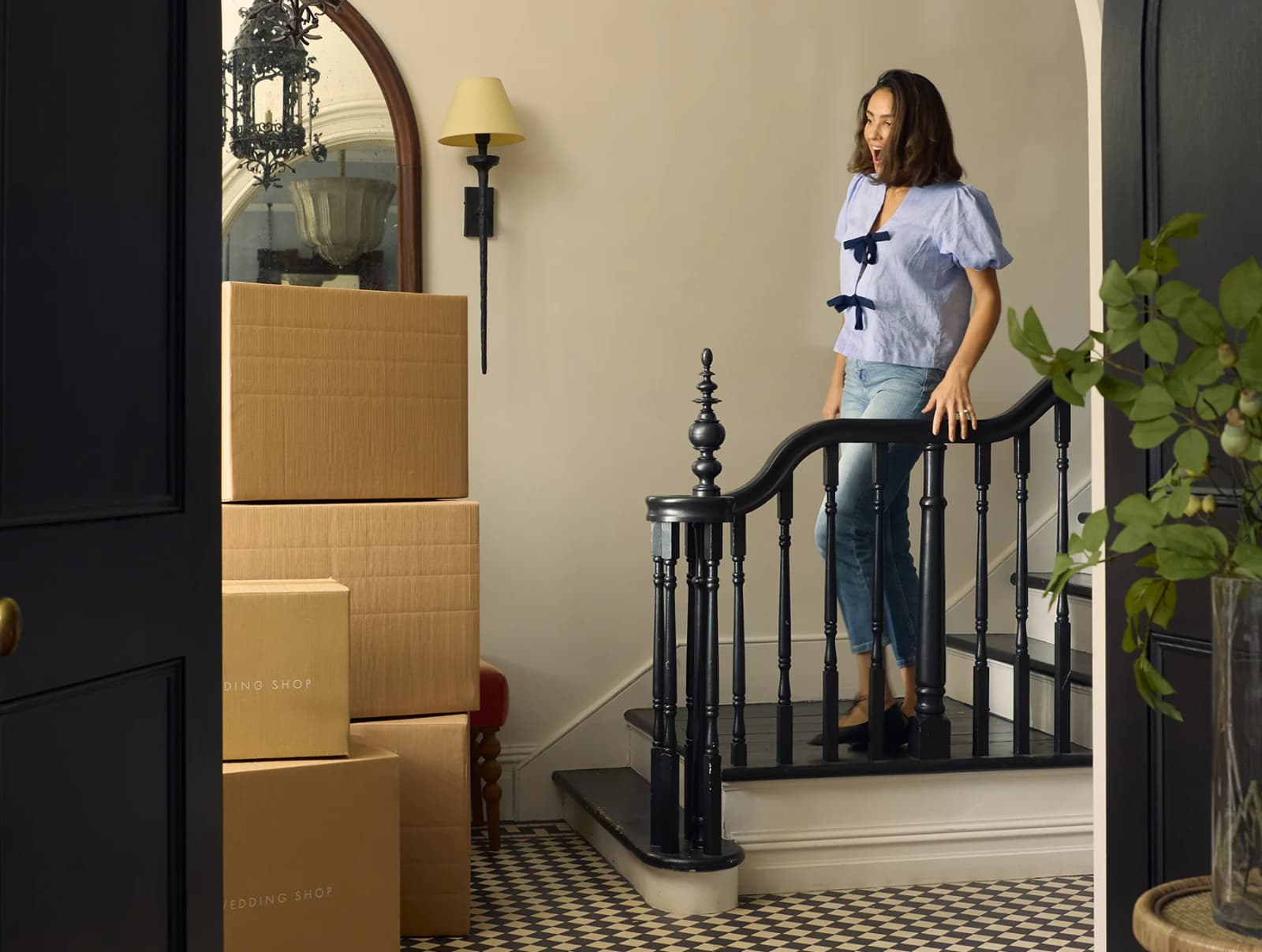 A Wedding Shop bride gets her registry gifts delivered at home