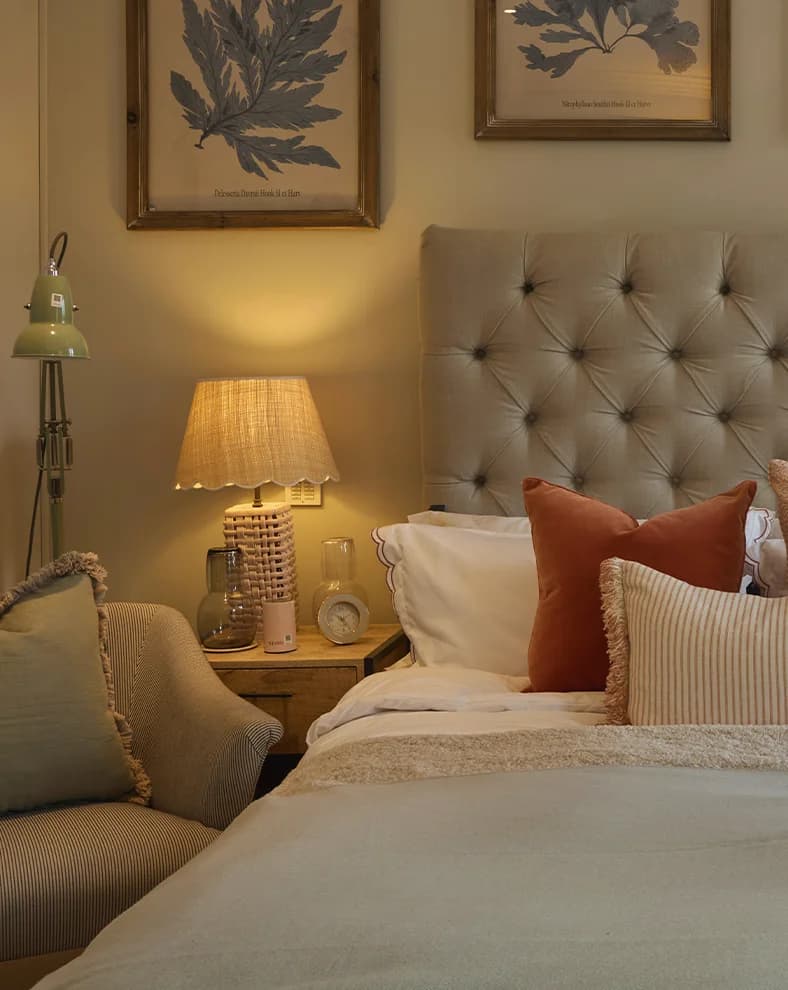 A bedroom space at The Wedding Shop Townhouse 