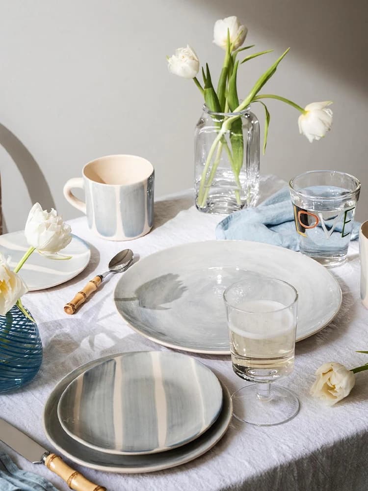 Easter table set with wedding gifts from Daylesford