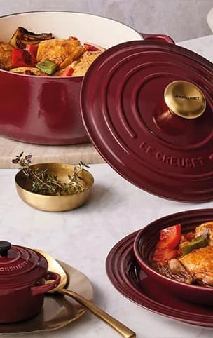 Cooking with Le Creuset casserole