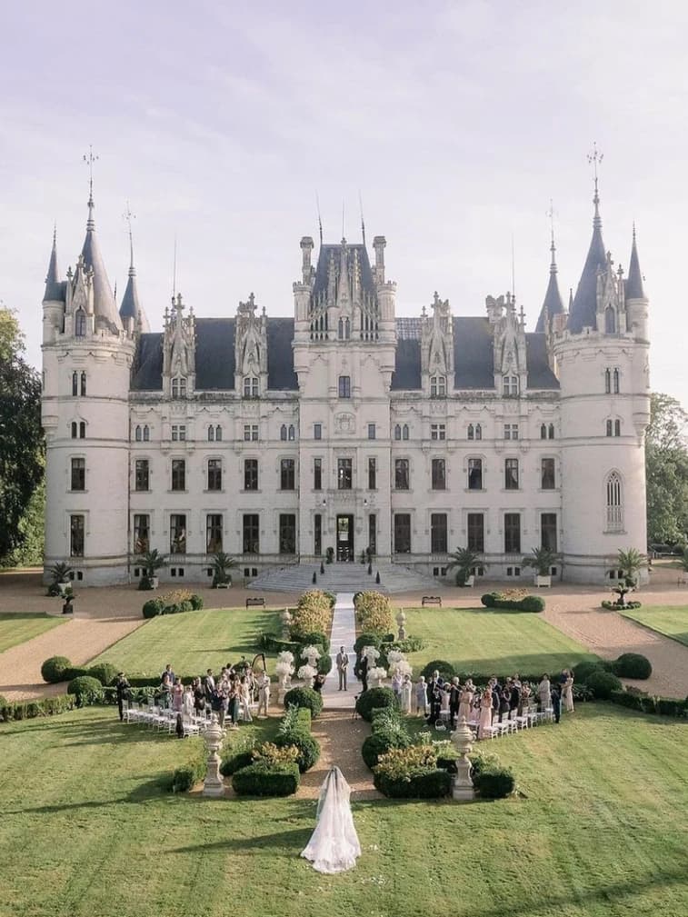 A destination wedding at a French château