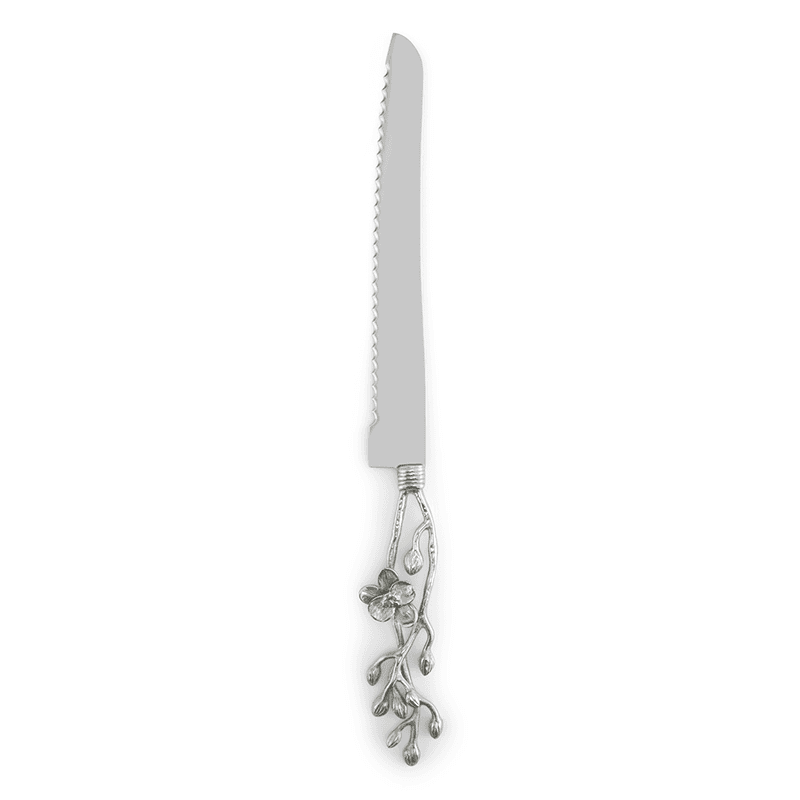 White Orchid Bread Knife, White