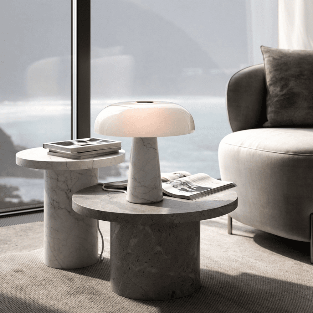 Glossy Table Lamp, Opal white