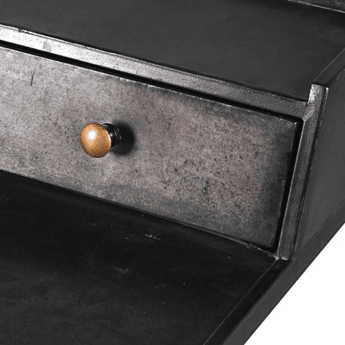 Image showing the 2 drawer desk, Black product.