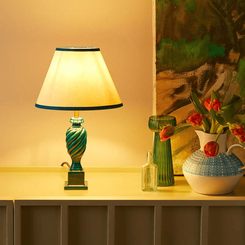Ives Table Lamp, Turquoise