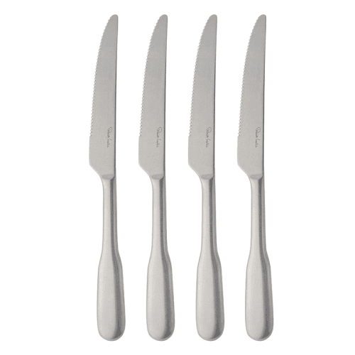 Image showing the Fiddle Vintage 4 Piece Steak Knife Set, Stainless Steel product.