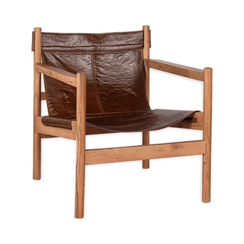 Dalibar Leather Lounger, Tan