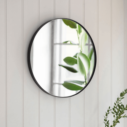 Image showing the Cherington Round Wall Mirror, D45 cm, Black product.