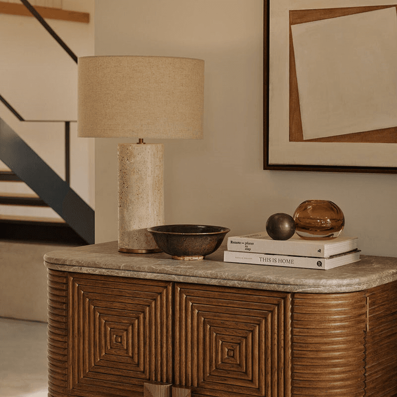 Remi Table Lamp, Cream