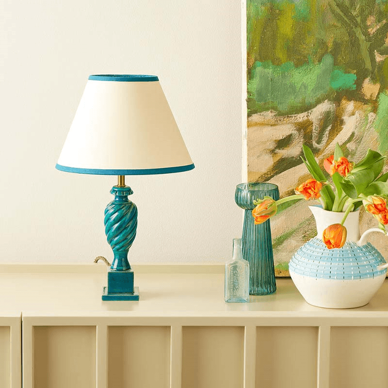 Ives Table Lamp, Turquoise