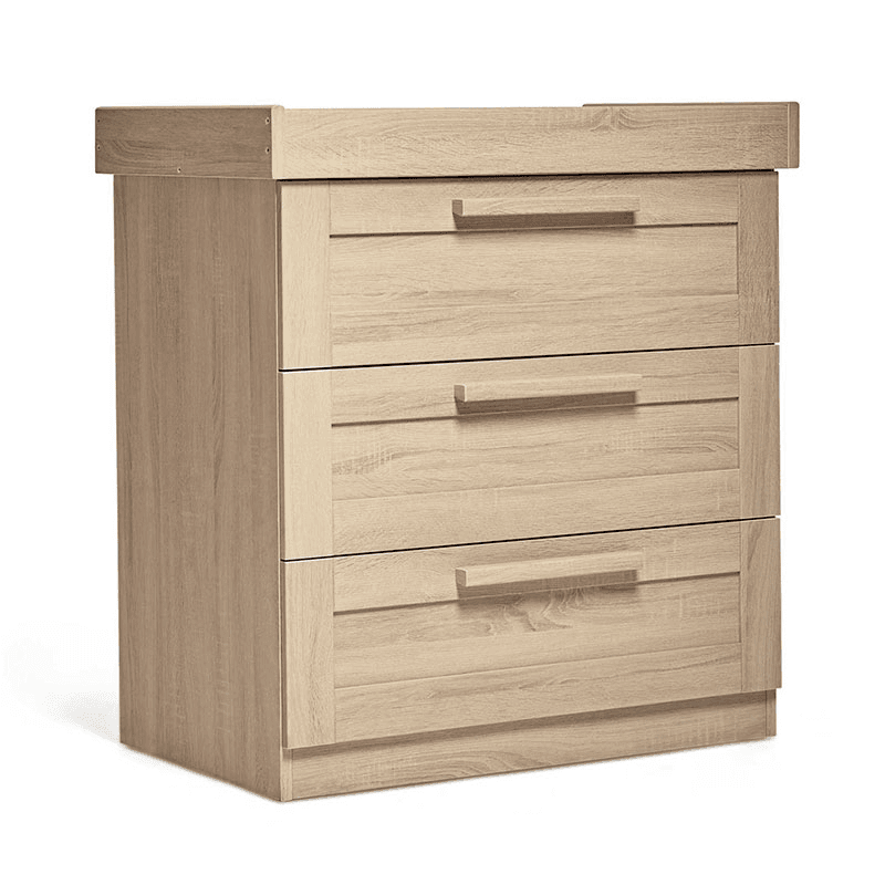 Atlas 3 Piece Nursery Furniture Set (excl. Mattress), Light Oak