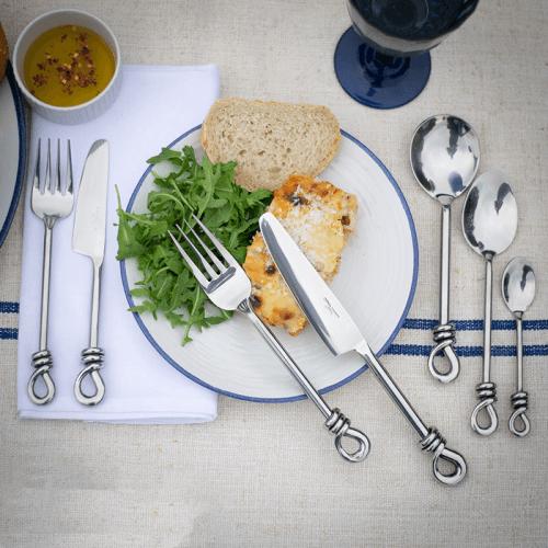 Image showing the Polished Knot 42 Piece Cutlery Set, Silver product.