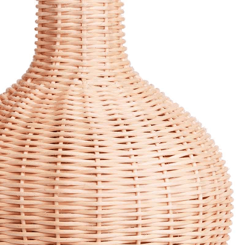 Fiasca Table Lamp, Natural Rattan
