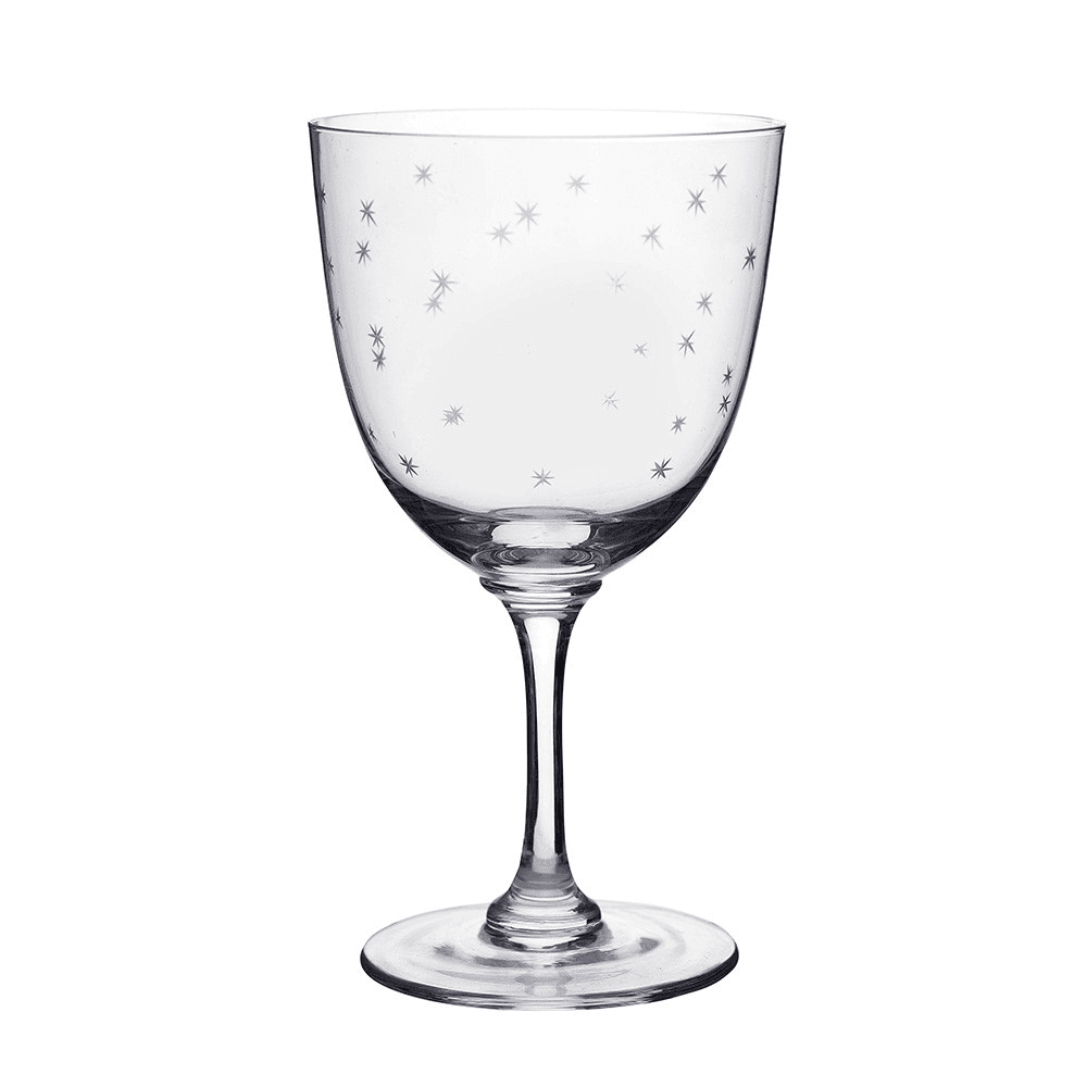 Stars Set of 6 wine glasses, Crystal