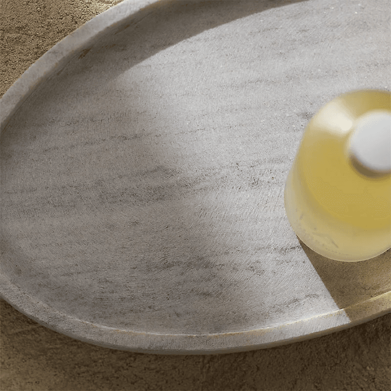 Marble Oval Board, Grey / Stone