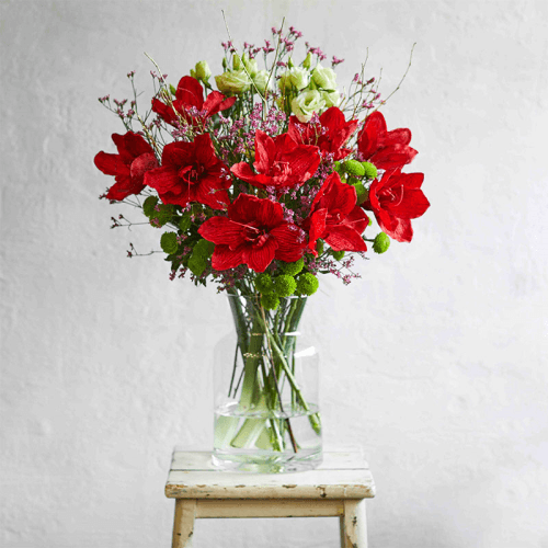 Image showing the Classic 12 Month Flower Subscription and Bespoke Vase product.