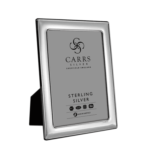 Image showing the Bead Photo Frame with Grey Velvet Back, Sterling Silver product.