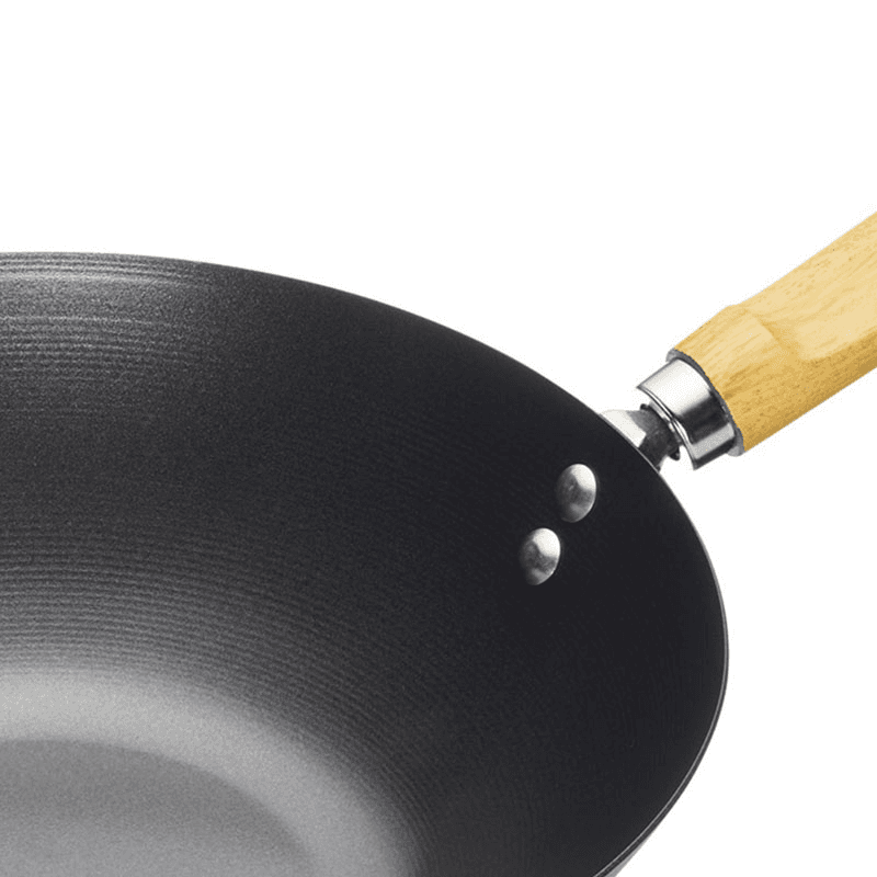 World of Flavours - Oriental Non-stick wok, non-stick carbon steel with wooden handle