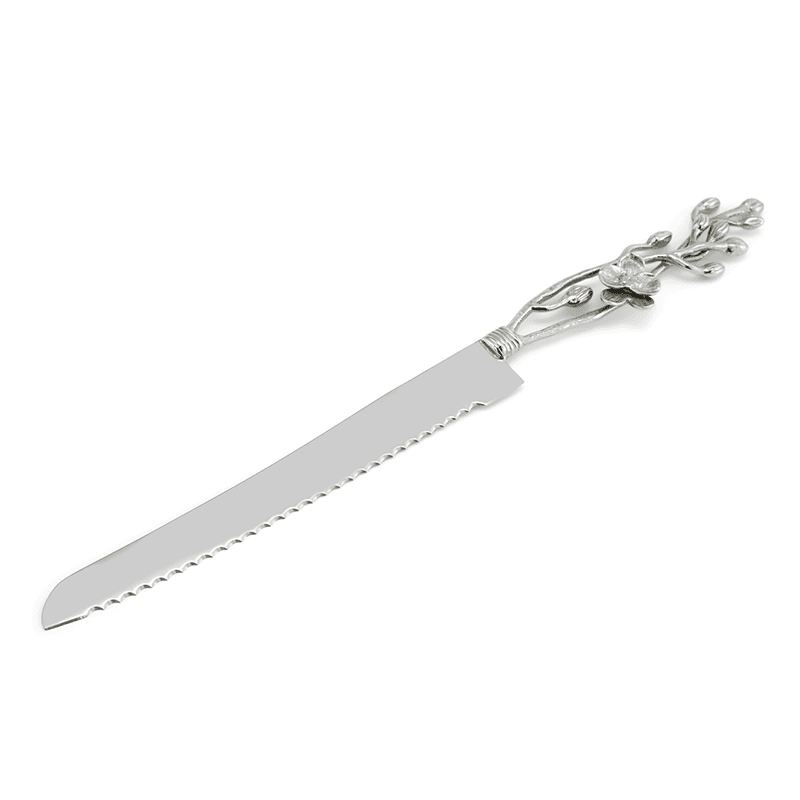 White Orchid Bread Knife, White
