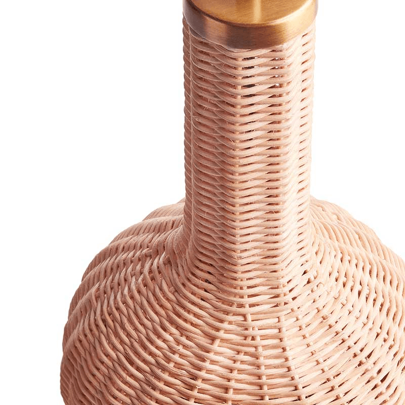Fiasca Table Lamp, Natural Rattan
