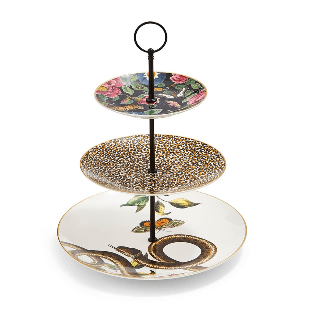 Creatures of Curiosity 3 Tier Cake Stand, White