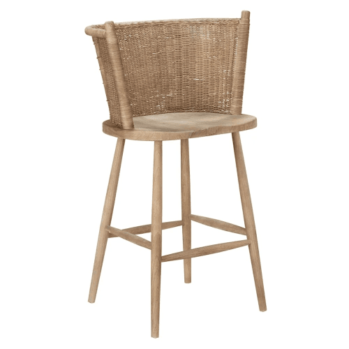 Image showing the Taino Bar stool, H99 x W57 x D52cm, Natural product.