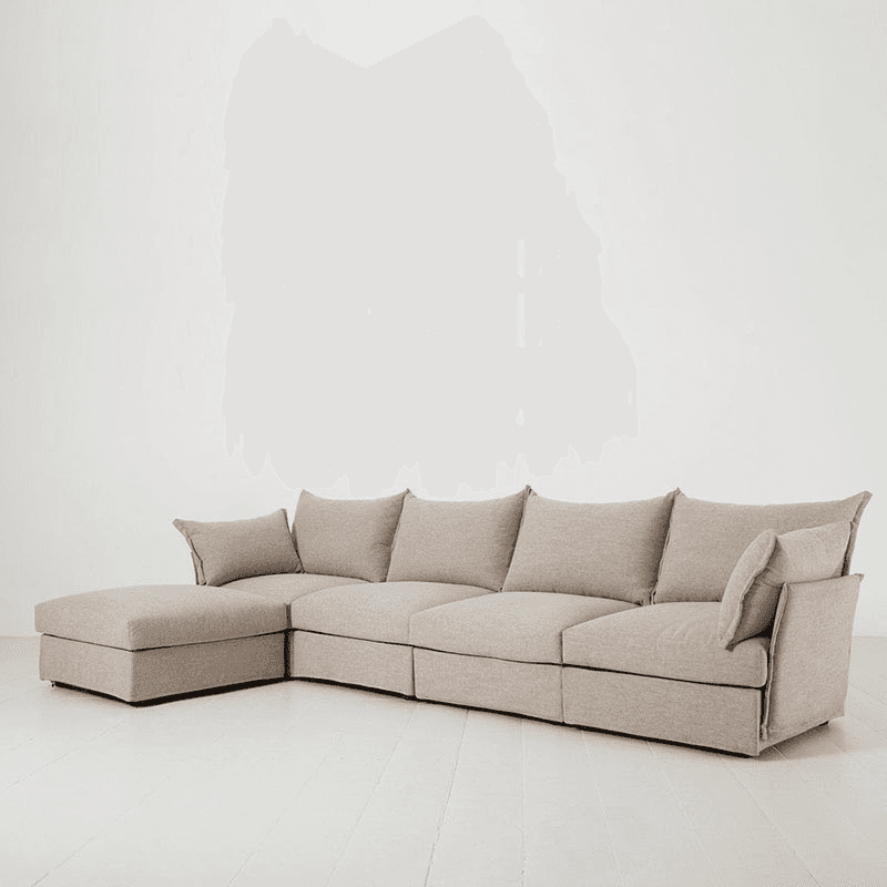 Model 06 Linen Sofa with Chaise
